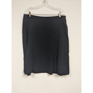 Larry Levine Size 14 Skirt Black Aline Knee Length Stretch